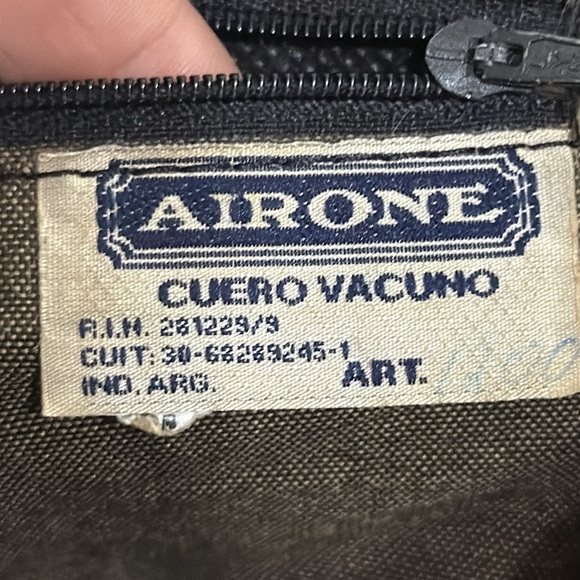 Air One Brown Vintage Pebbled Leather Medium Shoulder Bag Everyday Bag Purse - Picture 12 of 14